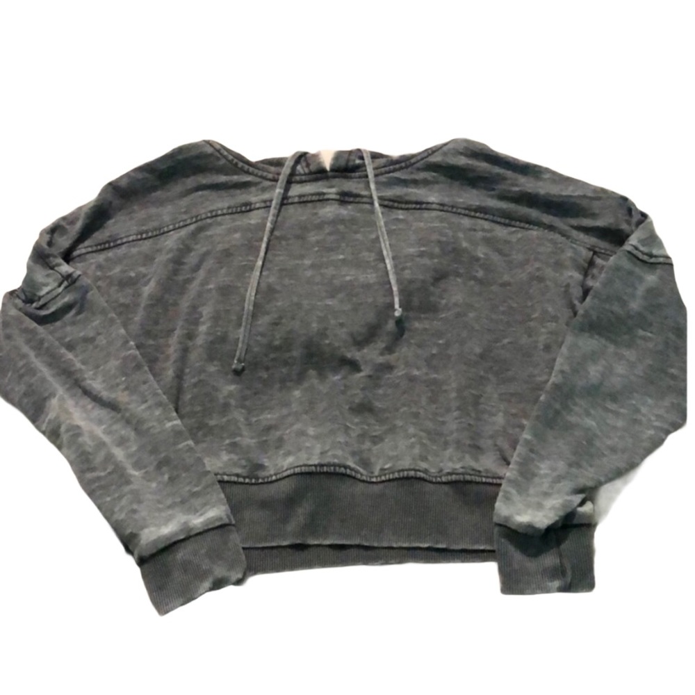 Balance collection gray washed cropped sweatshirt